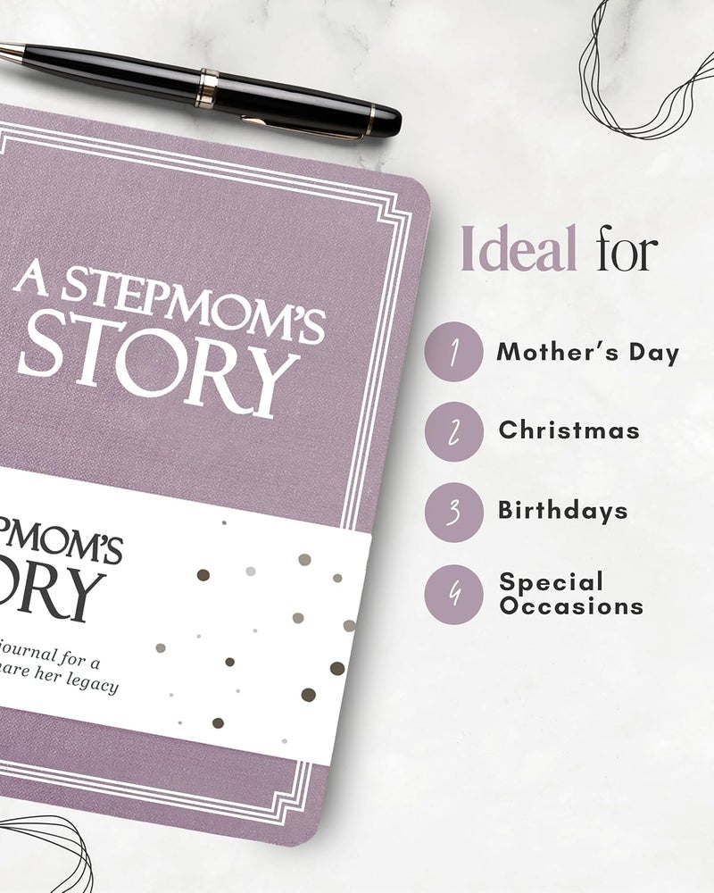 Coco & Lan Stepmom's Life Story Journal (Hardcover): A Meaningful Keepsake for Stepmom to Share Her Journey & Memories, Book Includes 250+ Prompt Questions, Sentimental Gift for Mother's Day, Birthday, Christmas - Image 5